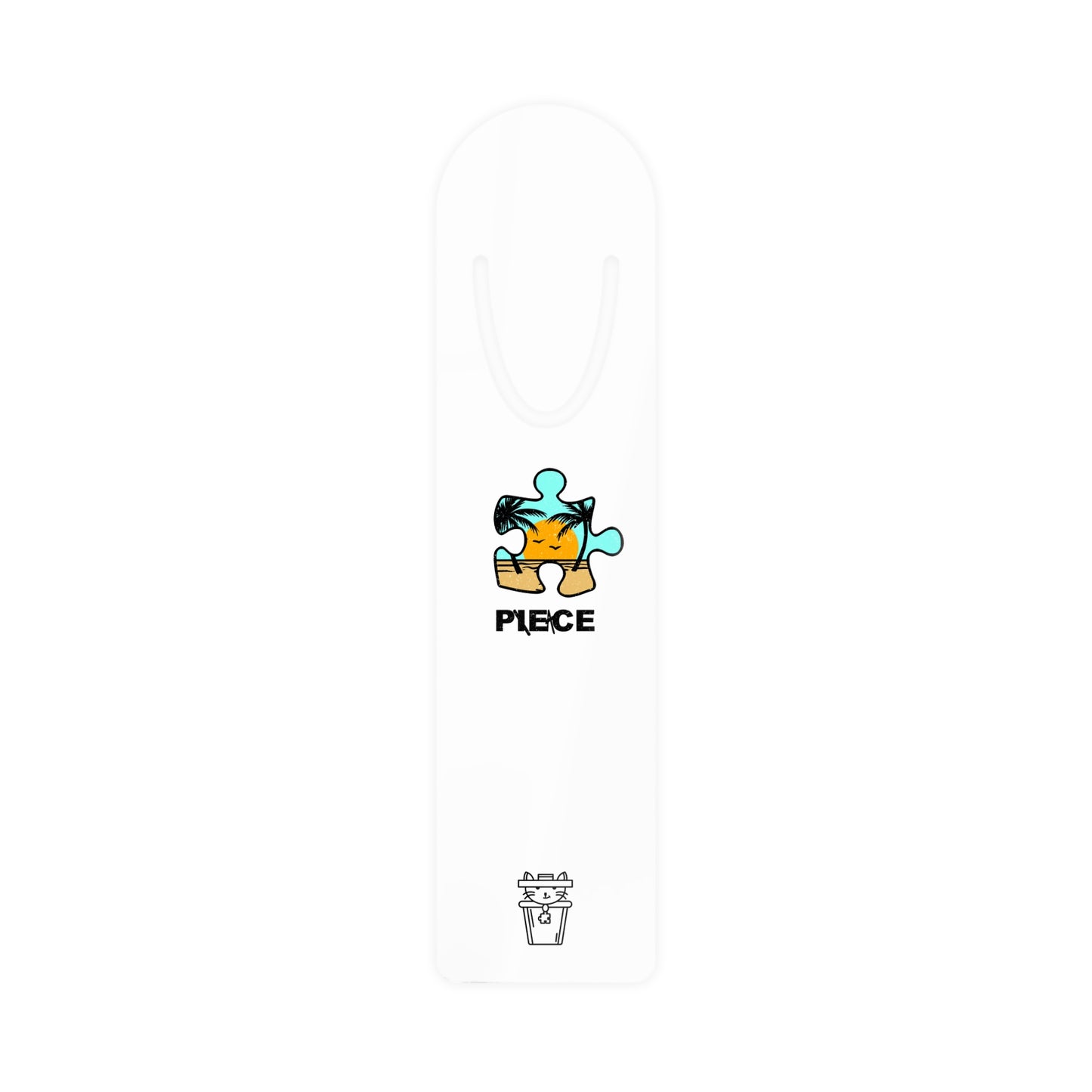 Peace Bookmark – Puzzle Piece Beach Design – Sunny Day Inspiration for Readers