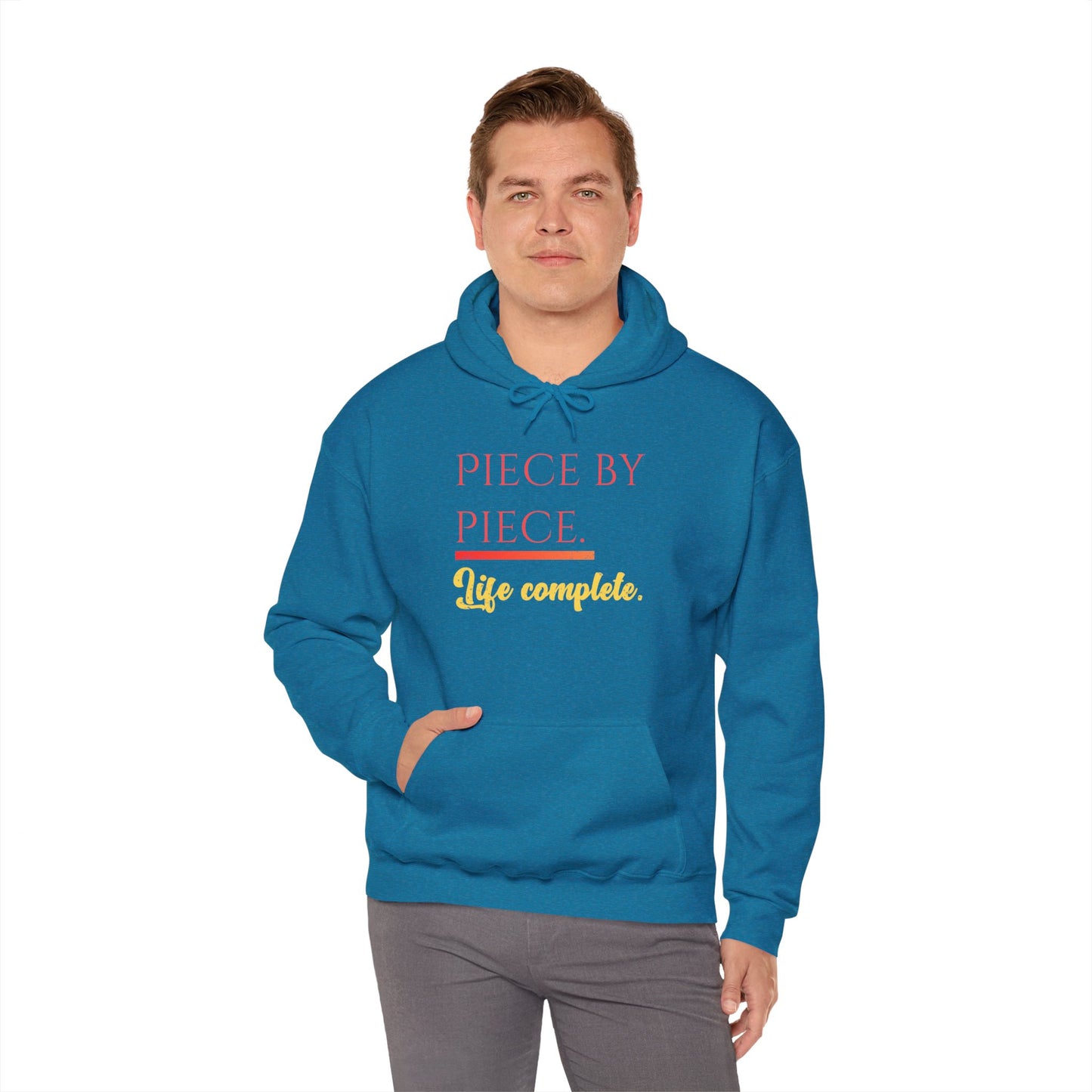 Piece by Piece Pullover Hoodie – Life Complete Distressed Sweatshirt