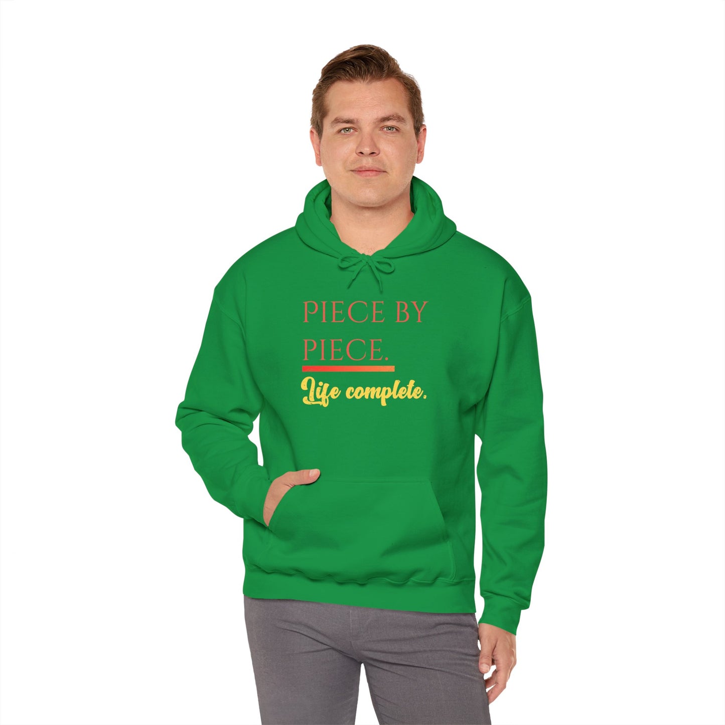 Piece by Piece Pullover Hoodie – Life Complete Distressed Sweatshirt