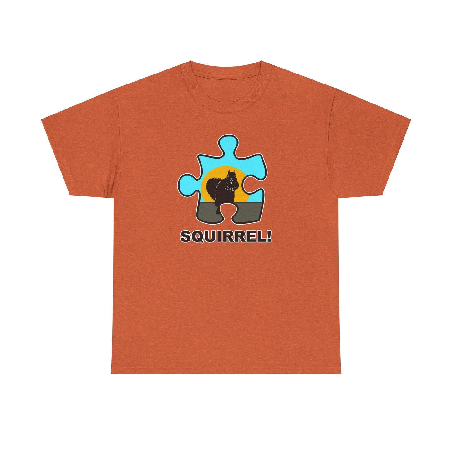 Squirrel Puzzle Piece T-Shirt – Fun Wildlife Graphic Tee – Unisex Heavy Cotton Shirt