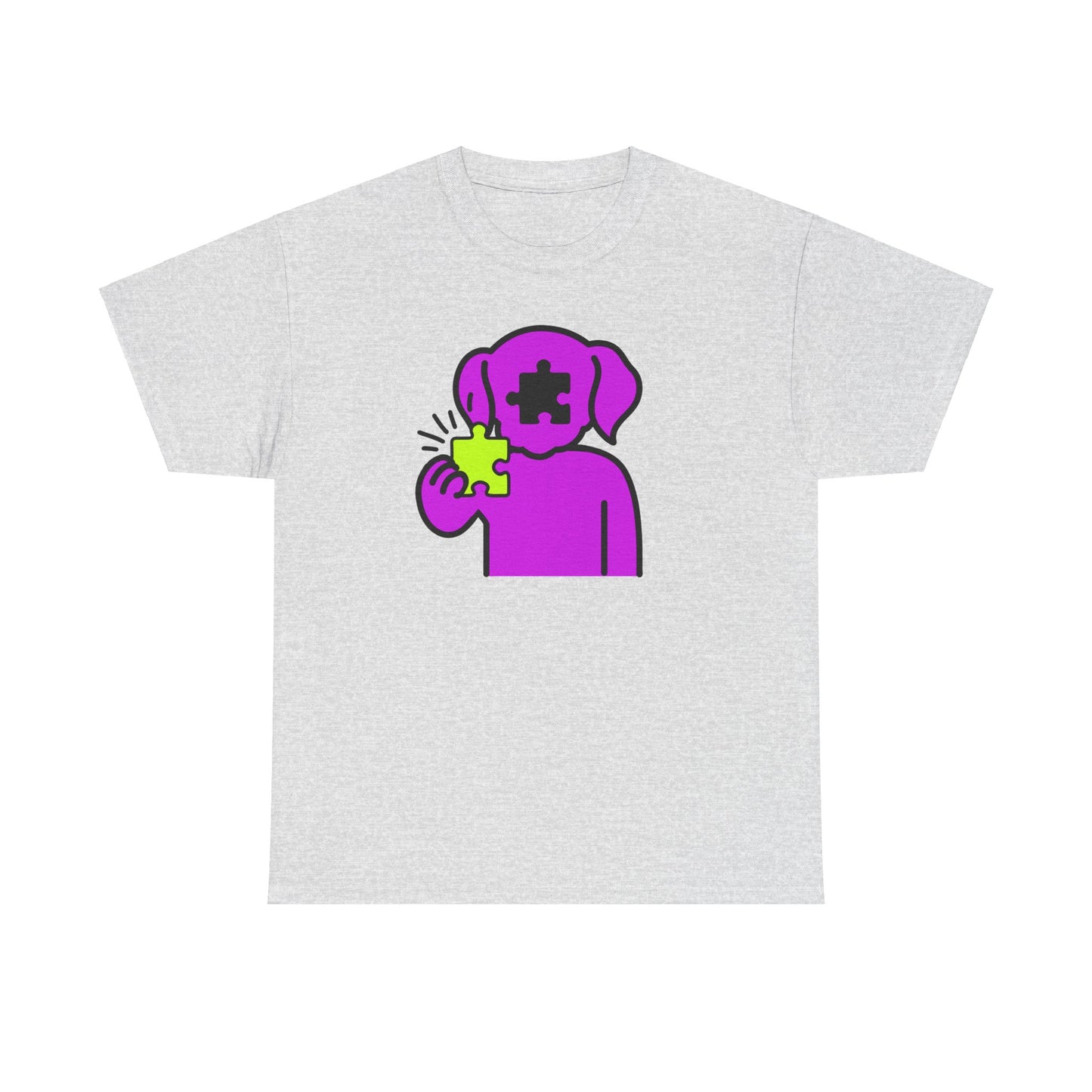 Dog Puzzle Piece T-Shirt – Life’s Journey Graphic Tee – Unisex Heavy Cotton Shirt – Find Your Missing Piece