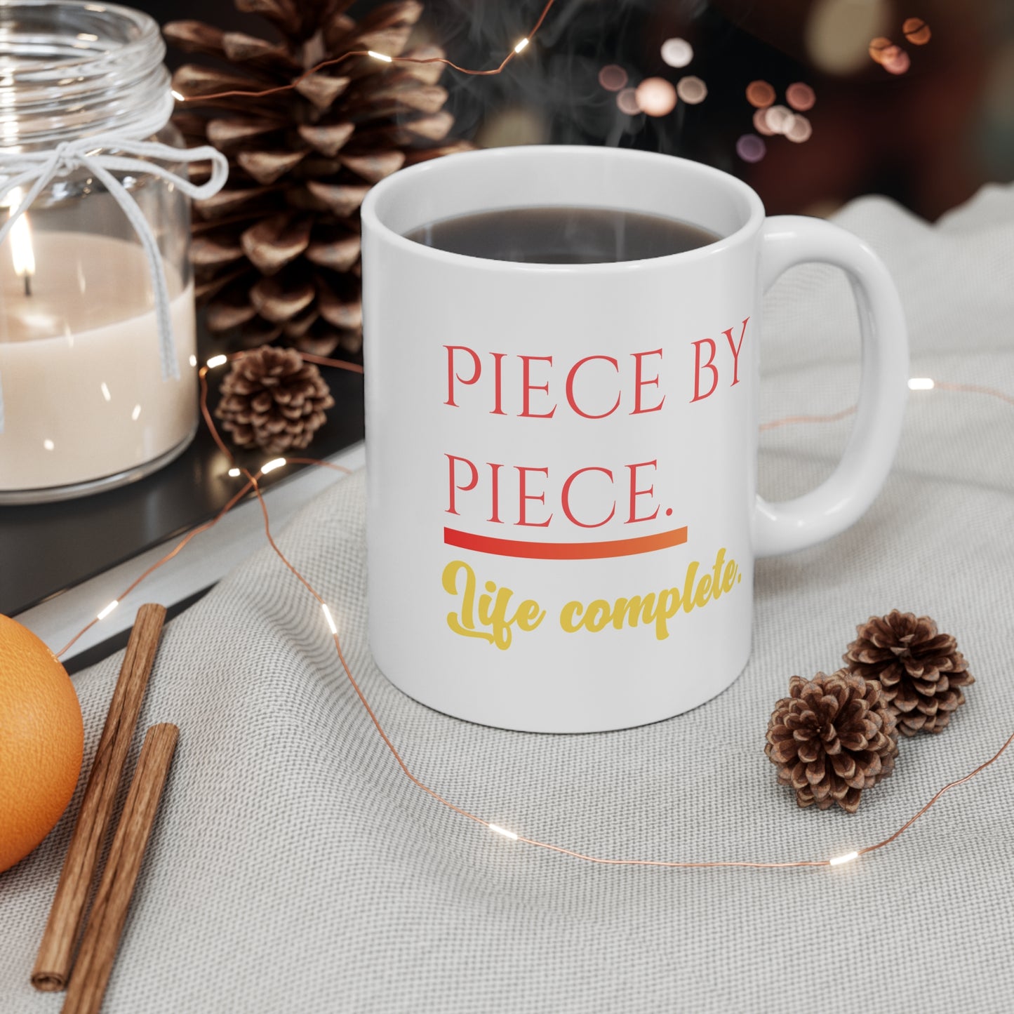 Piece by Piece – Life Complete White Ceramic Mug