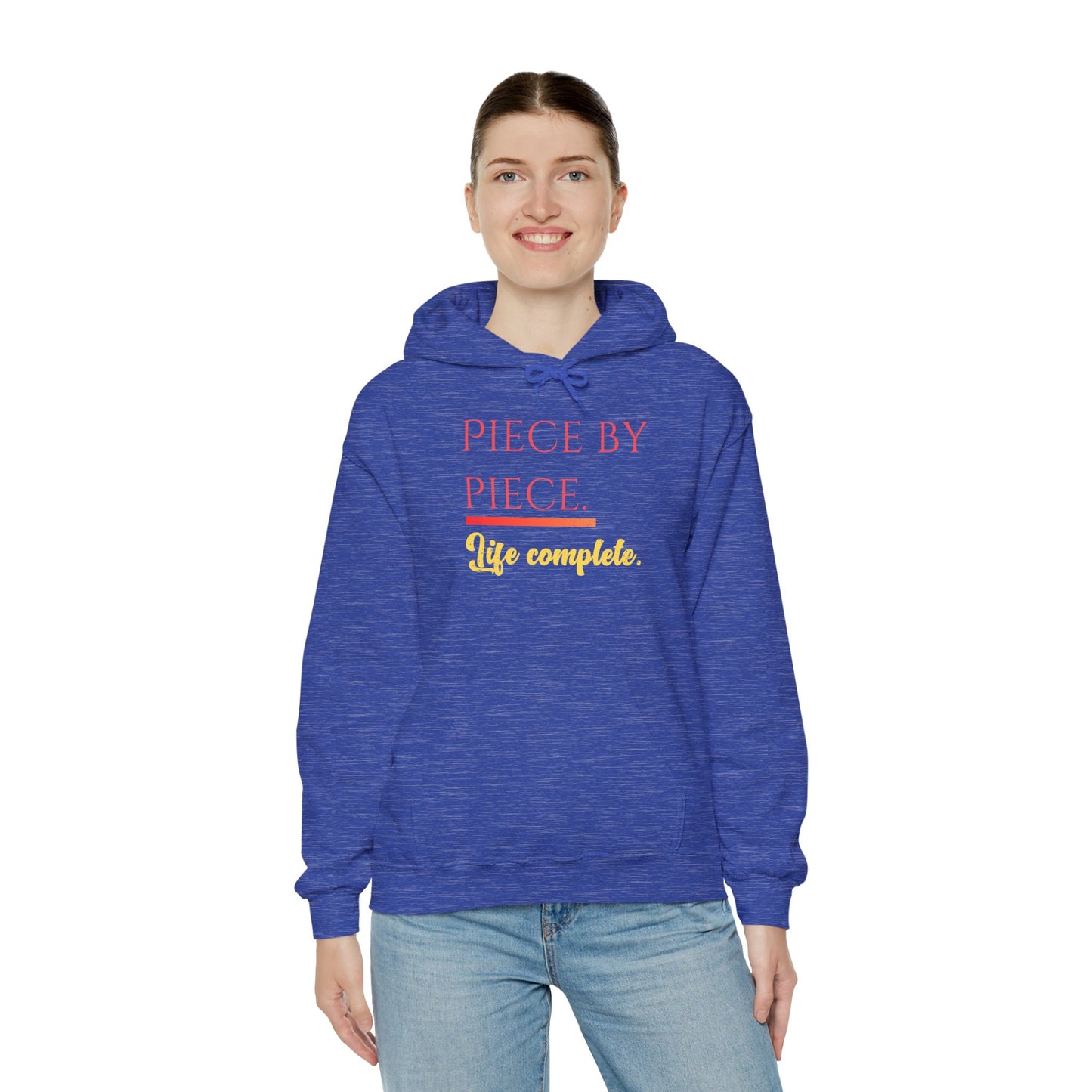 Piece by Piece Pullover Hoodie – Life Complete Distressed Sweatshirt