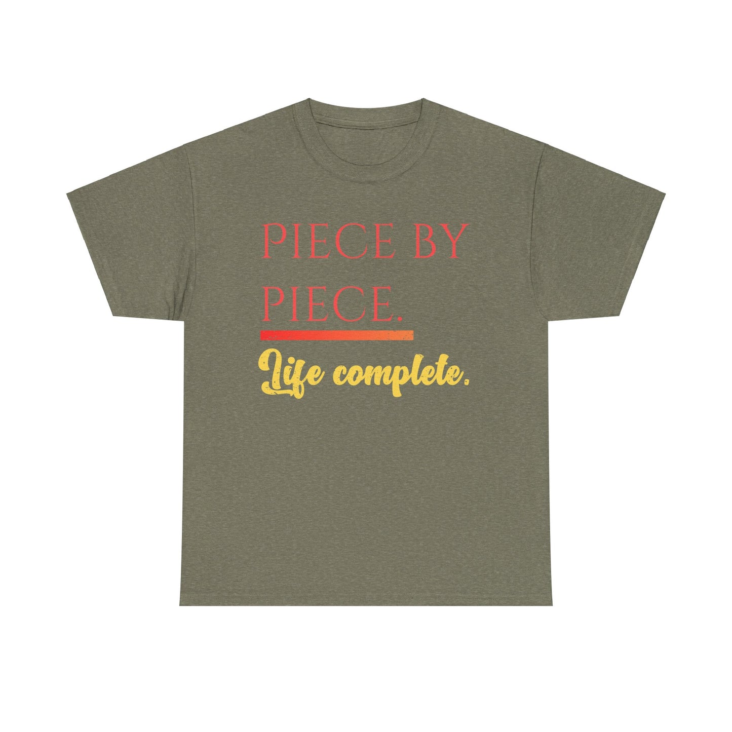 Piece by Piece Distressed T-Shirt – Life Complete Graphic Tee by Trash Cat Tee's