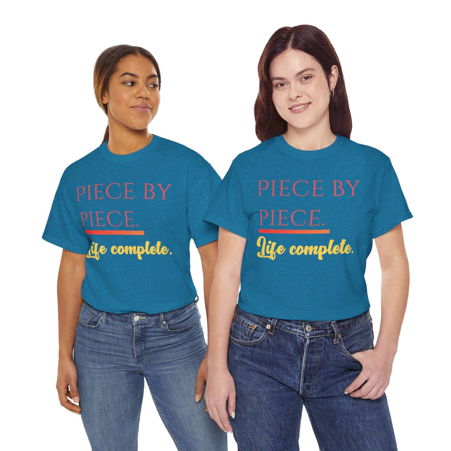 Piece by Piece Distressed T-Shirt – Life Complete Graphic Tee by Trash Cat Tee's