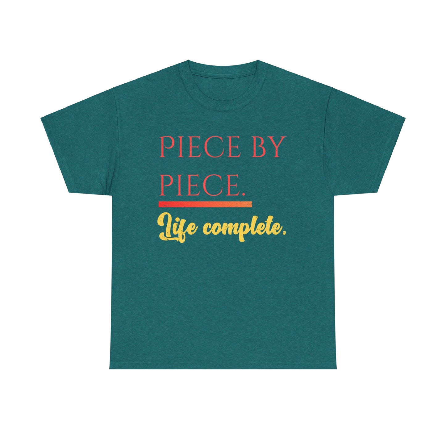Piece by Piece Distressed T-Shirt – Life Complete Graphic Tee by Trash Cat Tee's