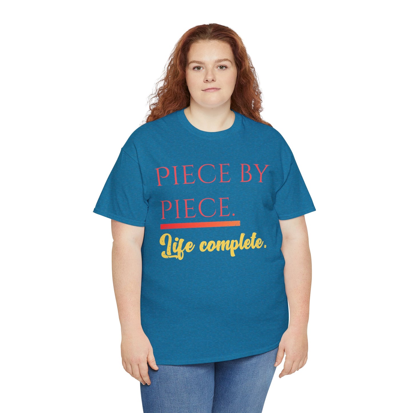 Piece by Piece Distressed T-Shirt – Life Complete Graphic Tee by Trash Cat Tee's
