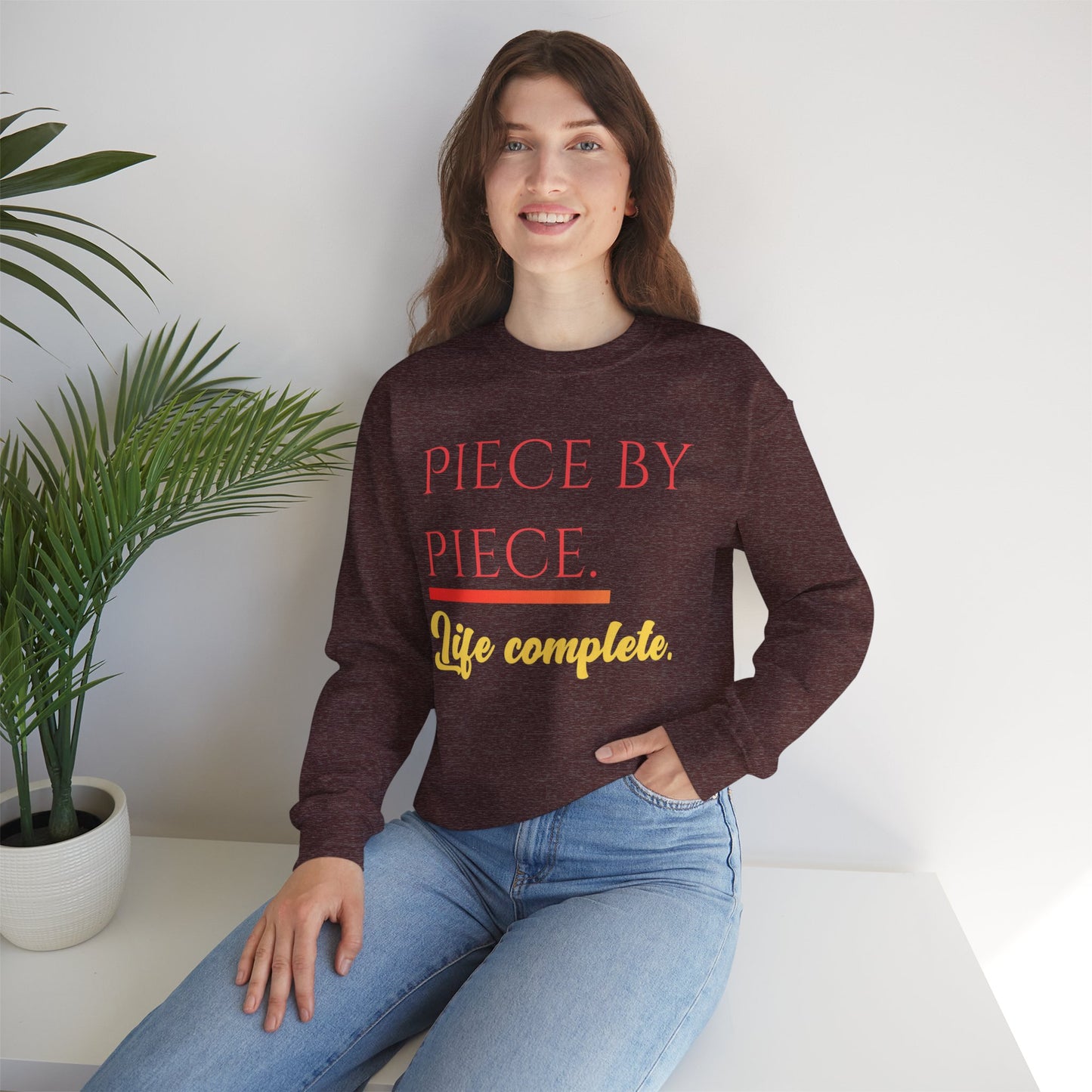 Piece by Piece Crewneck Sweatshirt – Distressed Life Complete Pullover