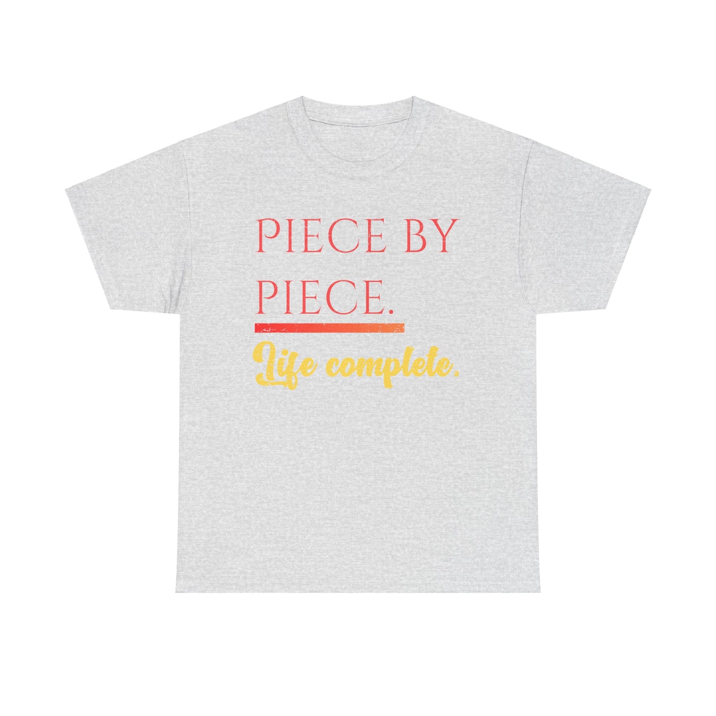 Piece by Piece Distressed T-Shirt – Life Complete Graphic Tee by Trash Cat Tee's