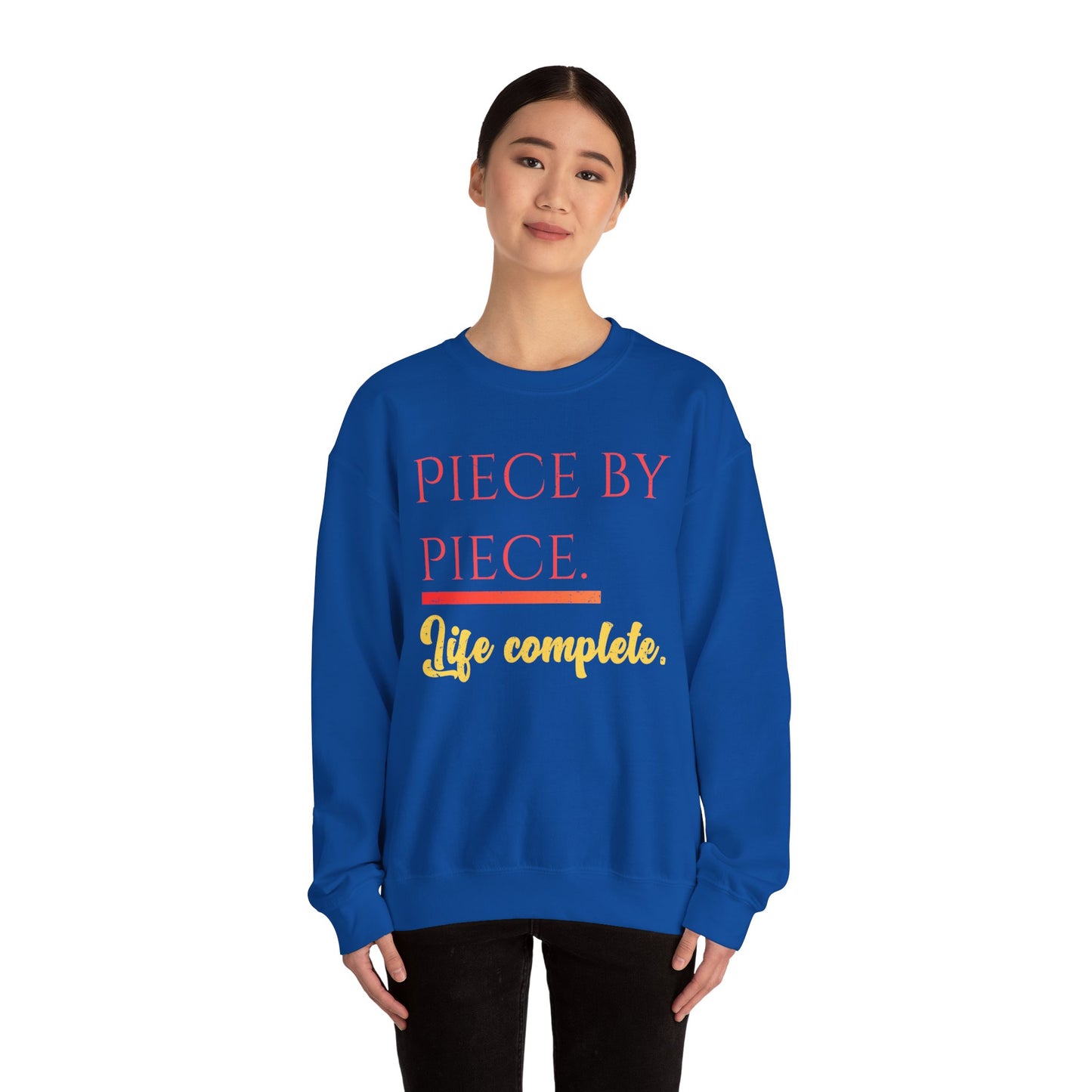 Piece by Piece Crewneck Sweatshirt – Distressed Life Complete Pullover