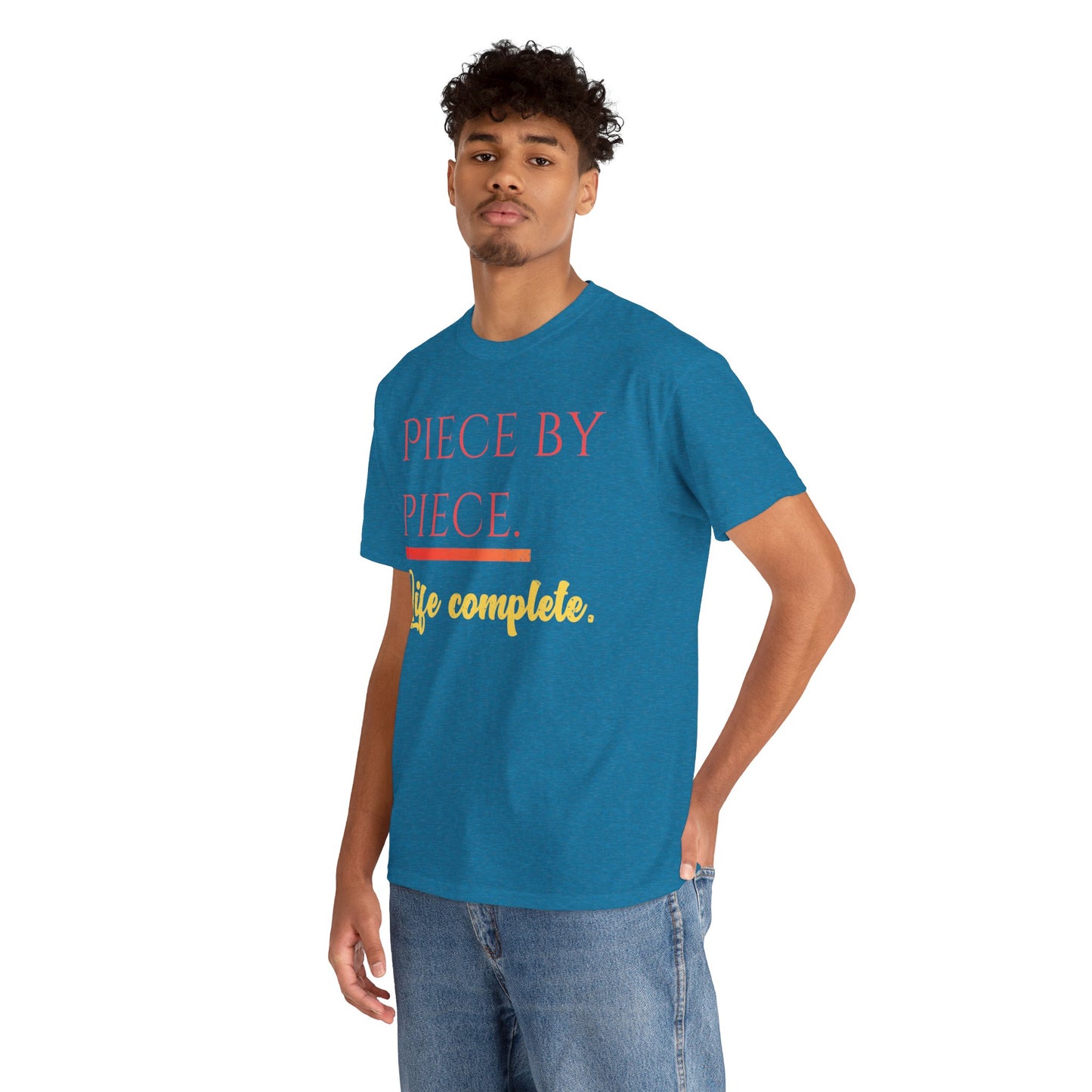 Piece by Piece Distressed T-Shirt – Life Complete Graphic Tee by Trash Cat Tee's