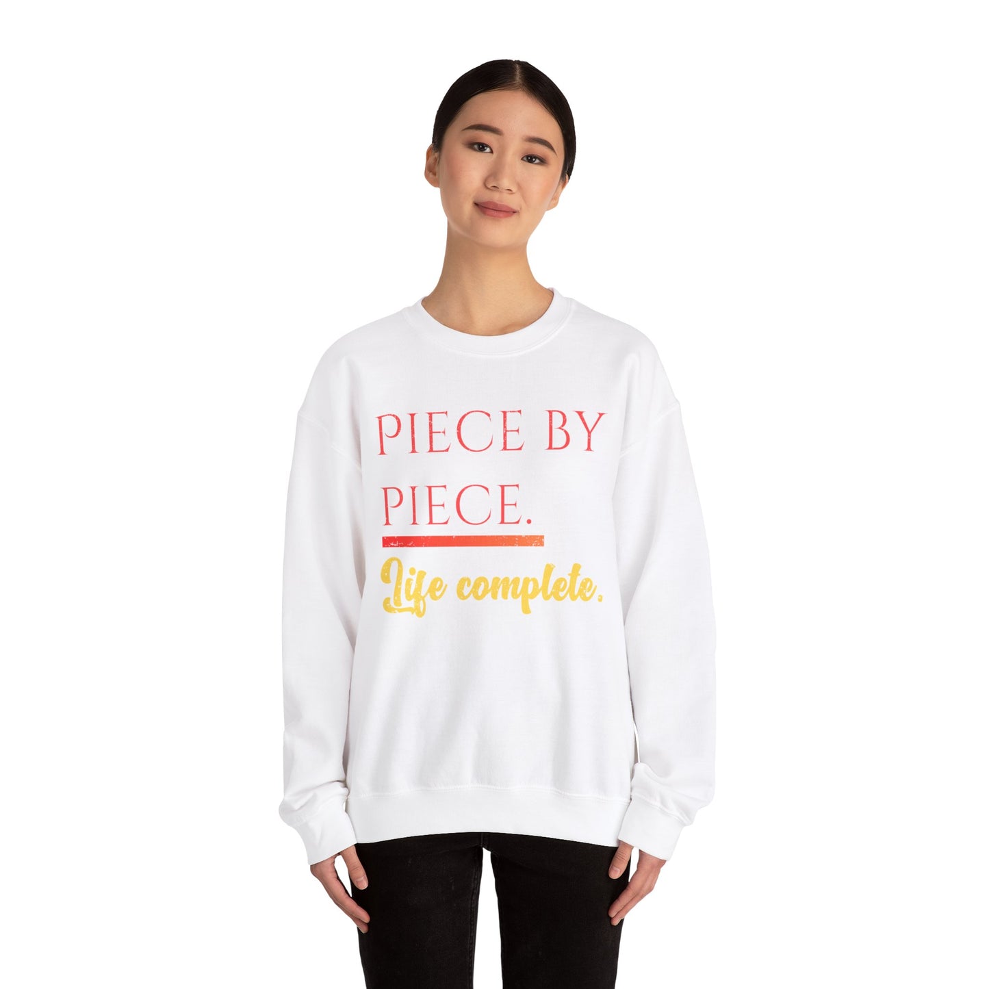 Piece by Piece Crewneck Sweatshirt – Distressed Life Complete Pullover