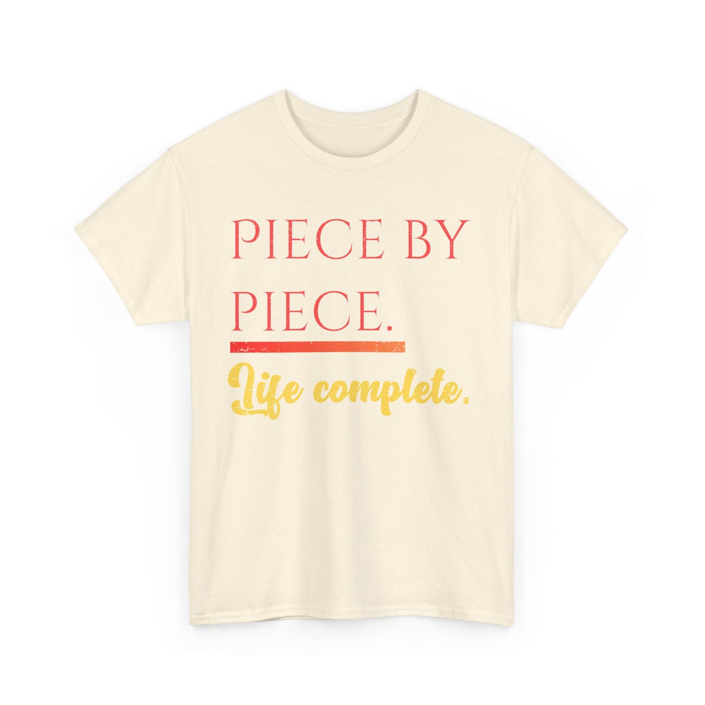 Piece by Piece Distressed T-Shirt – Life Complete Graphic Tee by Trash Cat Tee's