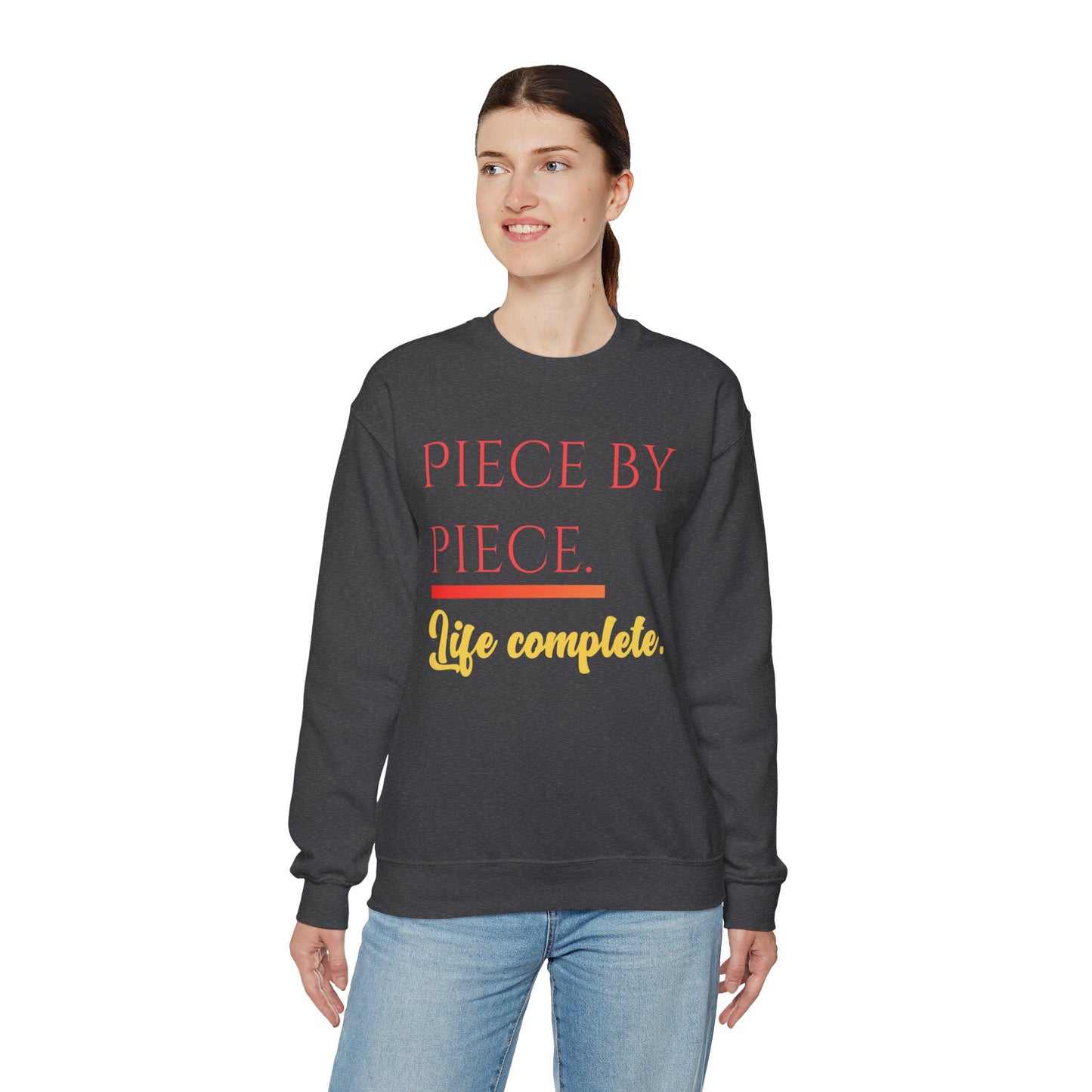 Piece by Piece Crewneck Sweatshirt – Distressed Life Complete Pullover