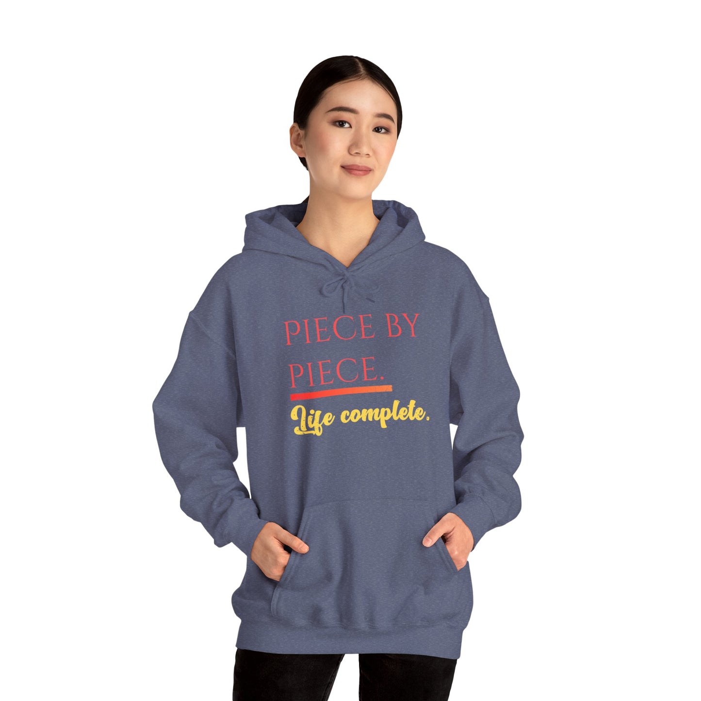 Piece by Piece Pullover Hoodie – Life Complete Distressed Sweatshirt