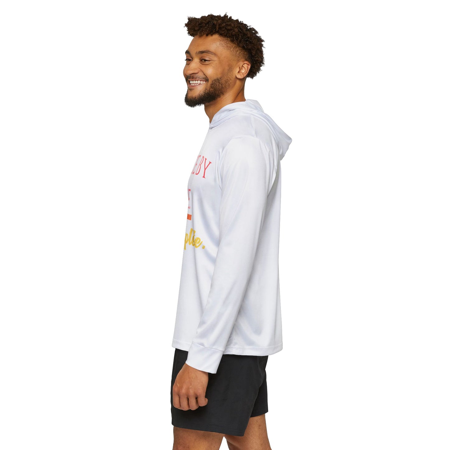 Men’s Sports Warmup Hoodie – Piece by Piece Distressed Athletic Hoodie by Trash Cat Tee's