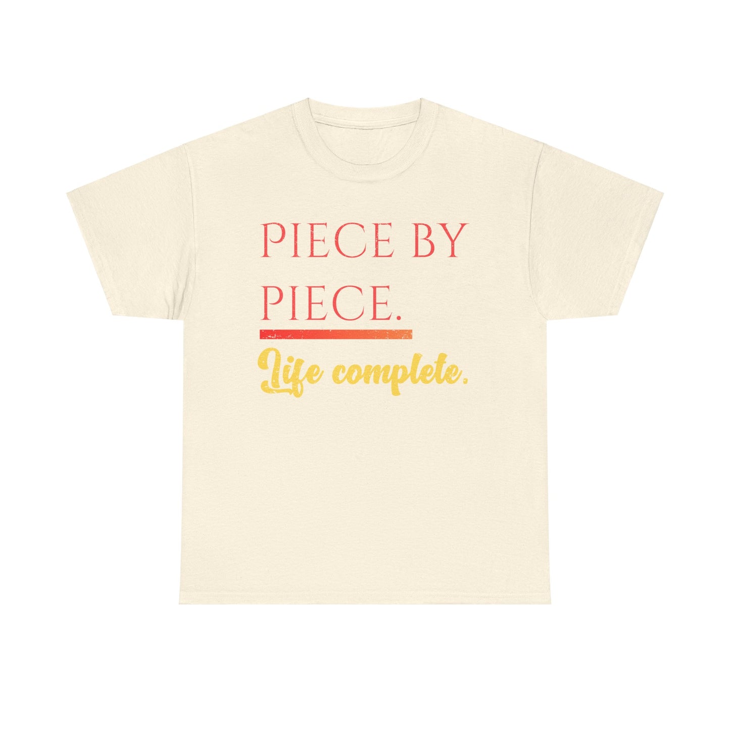 Piece by Piece Distressed T-Shirt – Life Complete Graphic Tee by Trash Cat Tee's