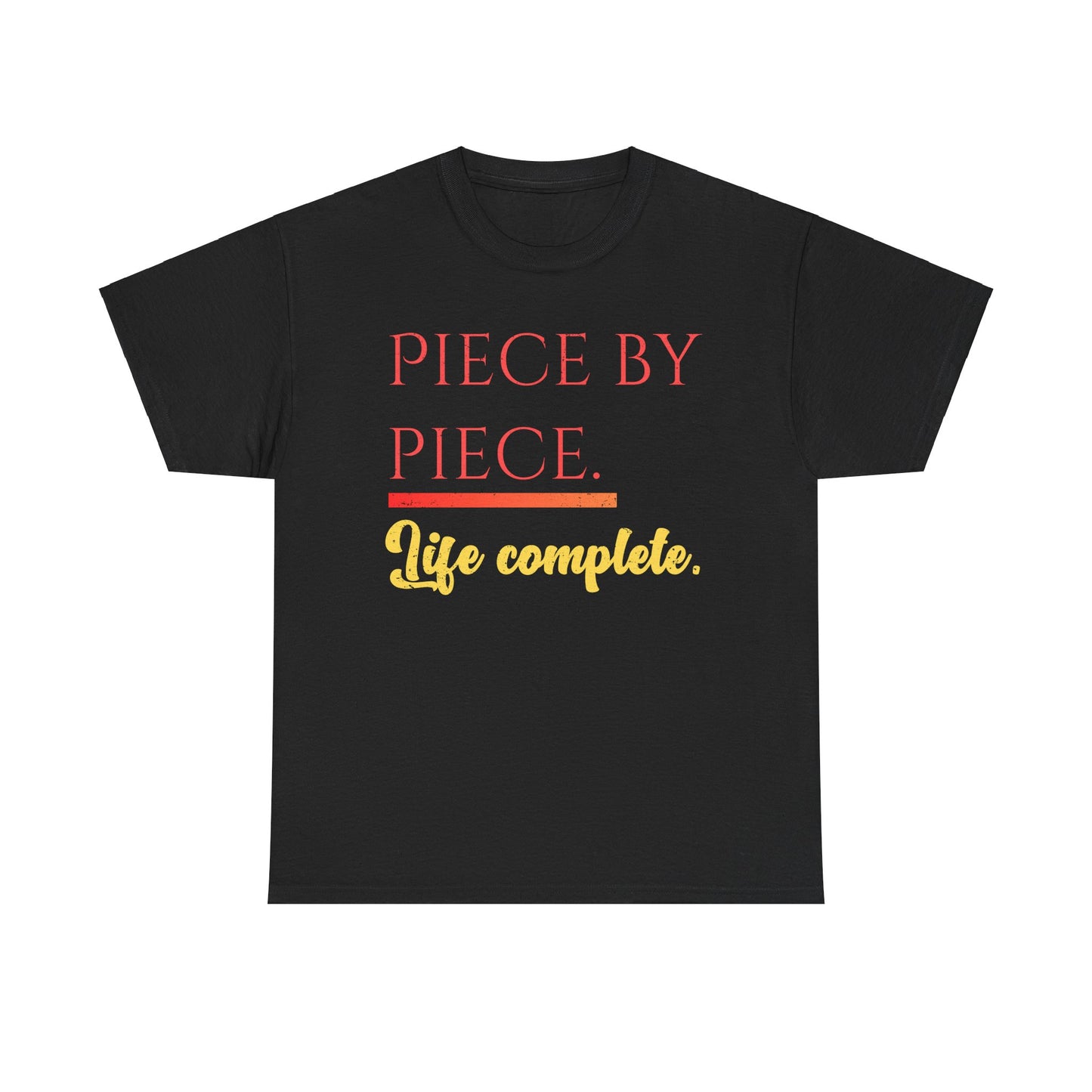 Piece by Piece Distressed T-Shirt – Life Complete Graphic Tee by Trash Cat Tee's