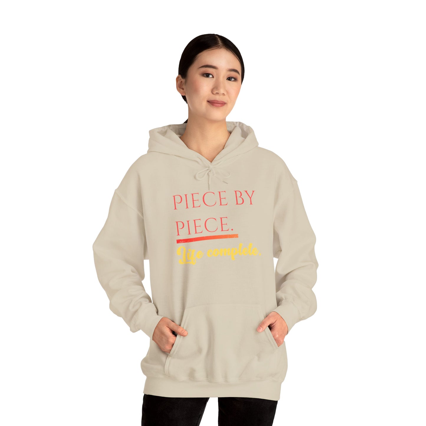 Piece by Piece Pullover Hoodie – Life Complete Distressed Sweatshirt