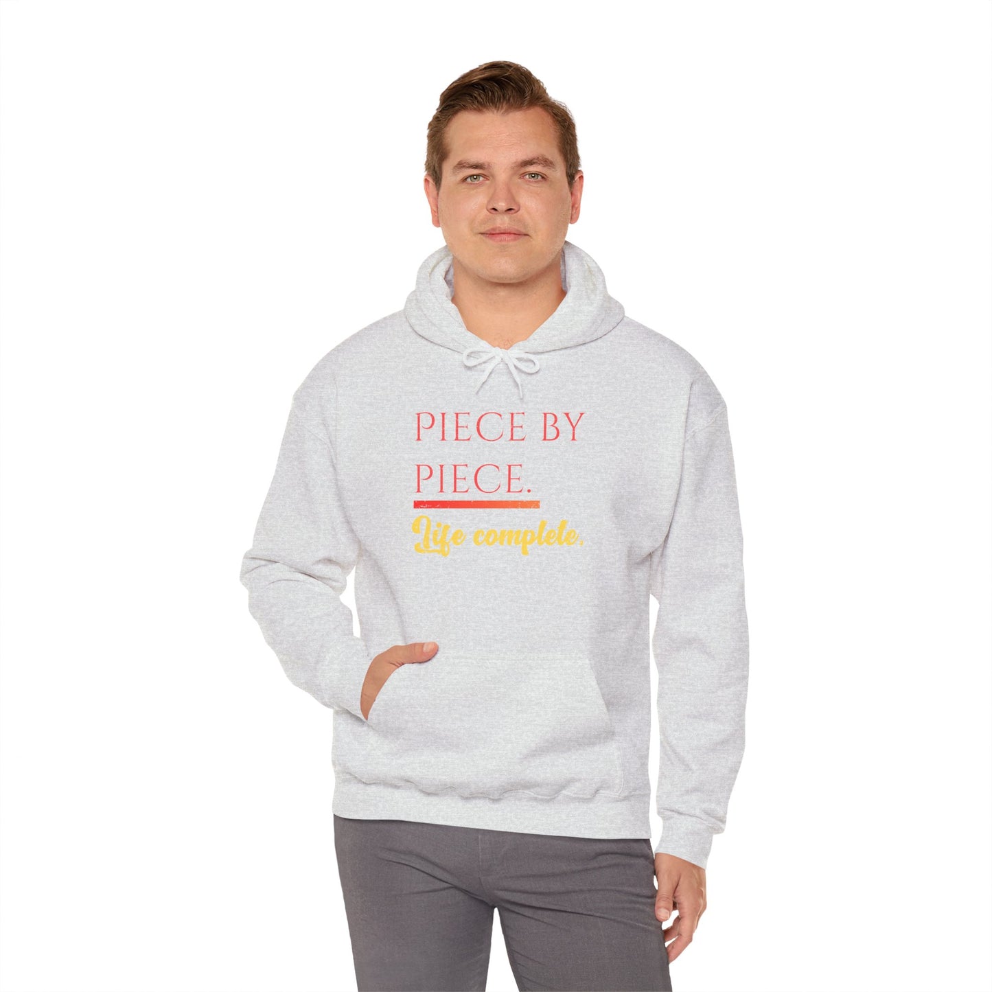 Piece by Piece Pullover Hoodie – Life Complete Distressed Sweatshirt