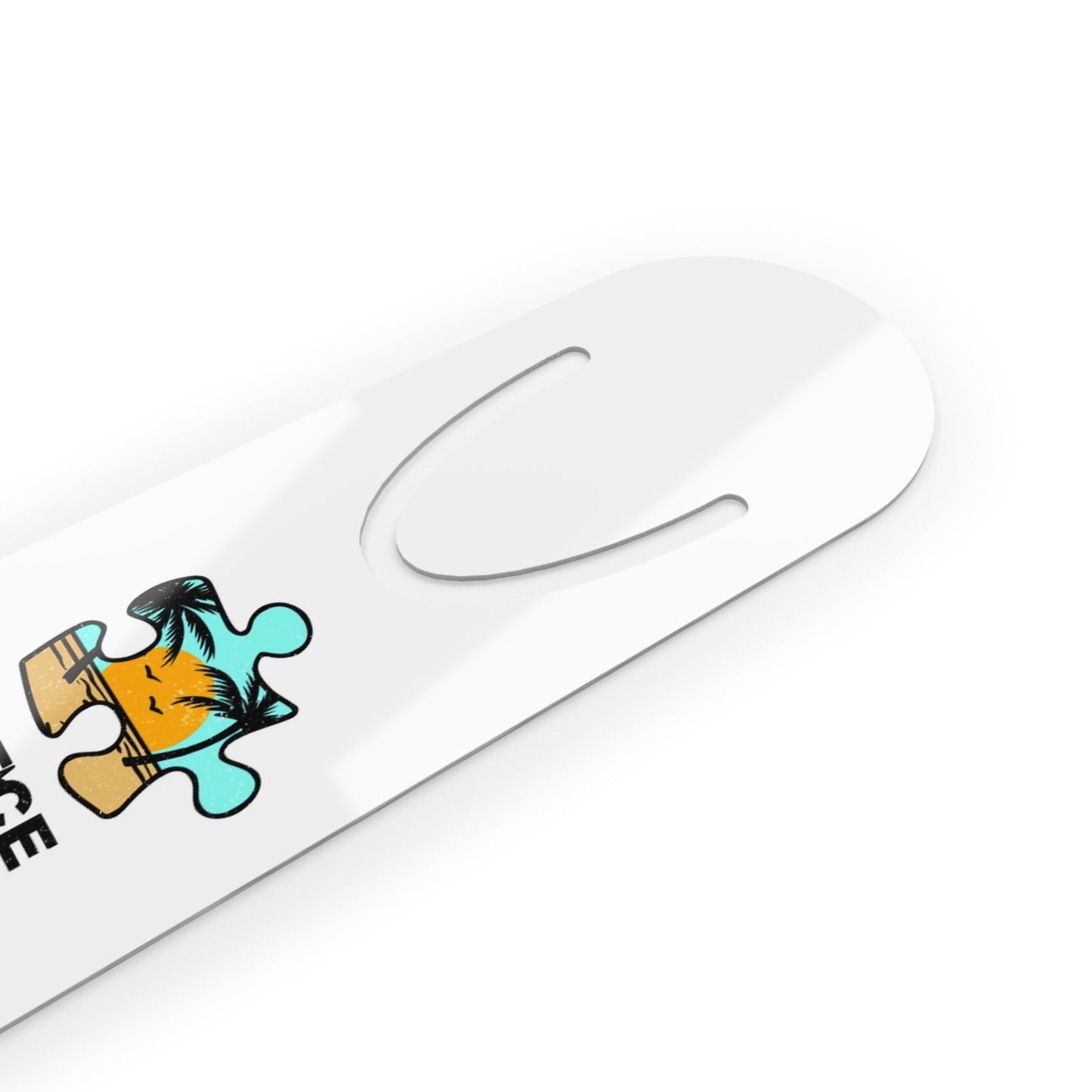 Peace Bookmark – Puzzle Piece Beach Design – Sunny Day Inspiration for Readers