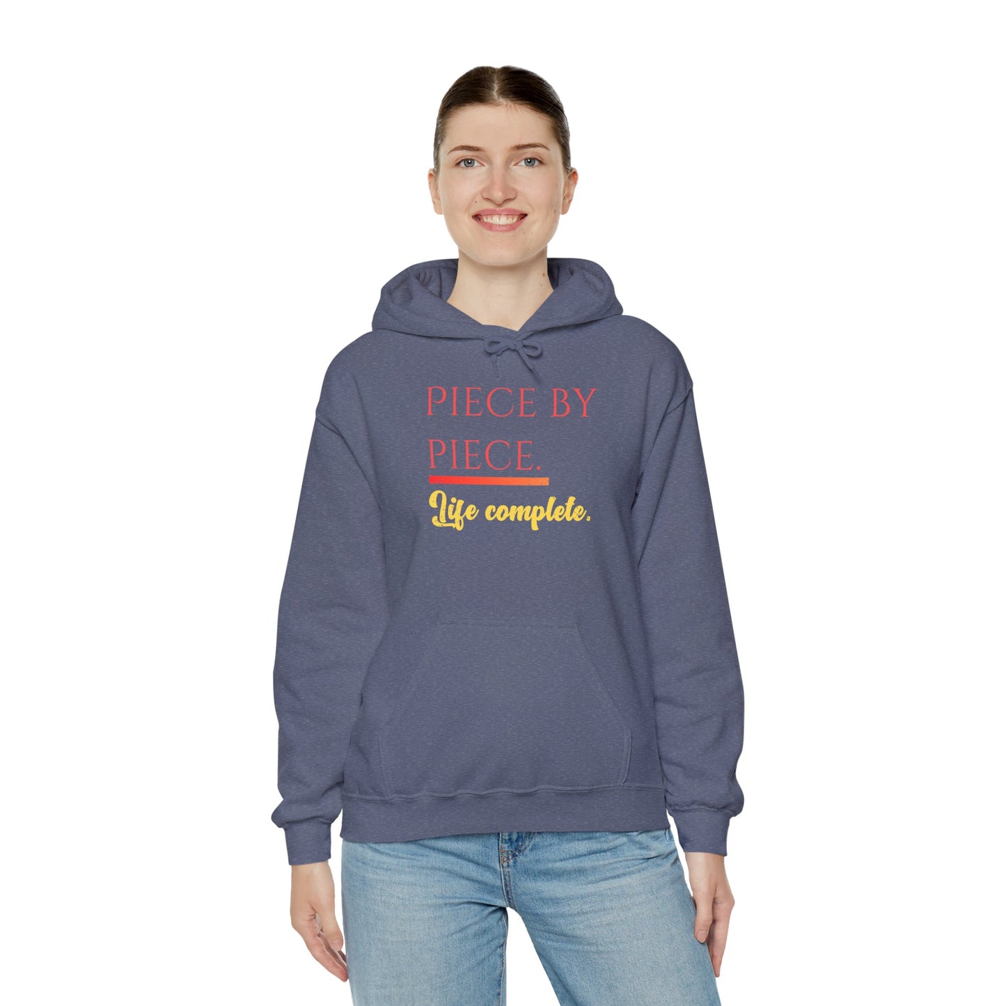 Piece by Piece Pullover Hoodie – Life Complete Distressed Sweatshirt