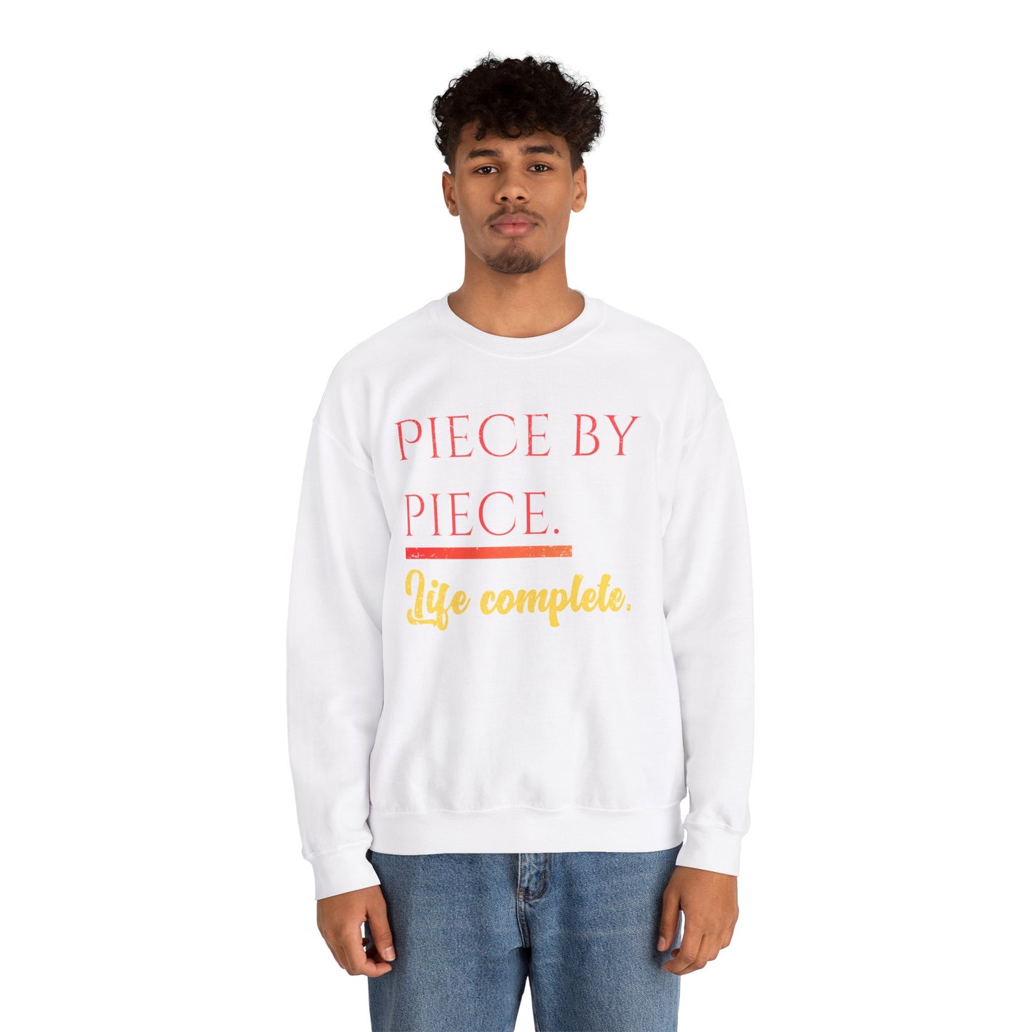 Piece by Piece Crewneck Sweatshirt – Distressed Life Complete Pullover