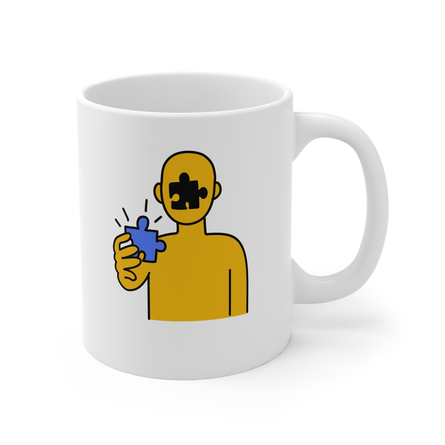 Puzzle Piece Mug – Thoughtful Human Design Ceramic Cup – 11oz