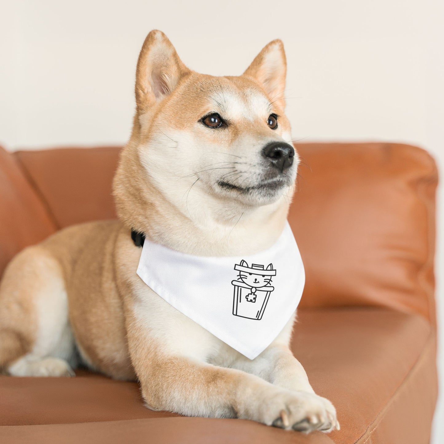 Pet Bandana Collar – Trash Cat Tee's Iconic Logo Design