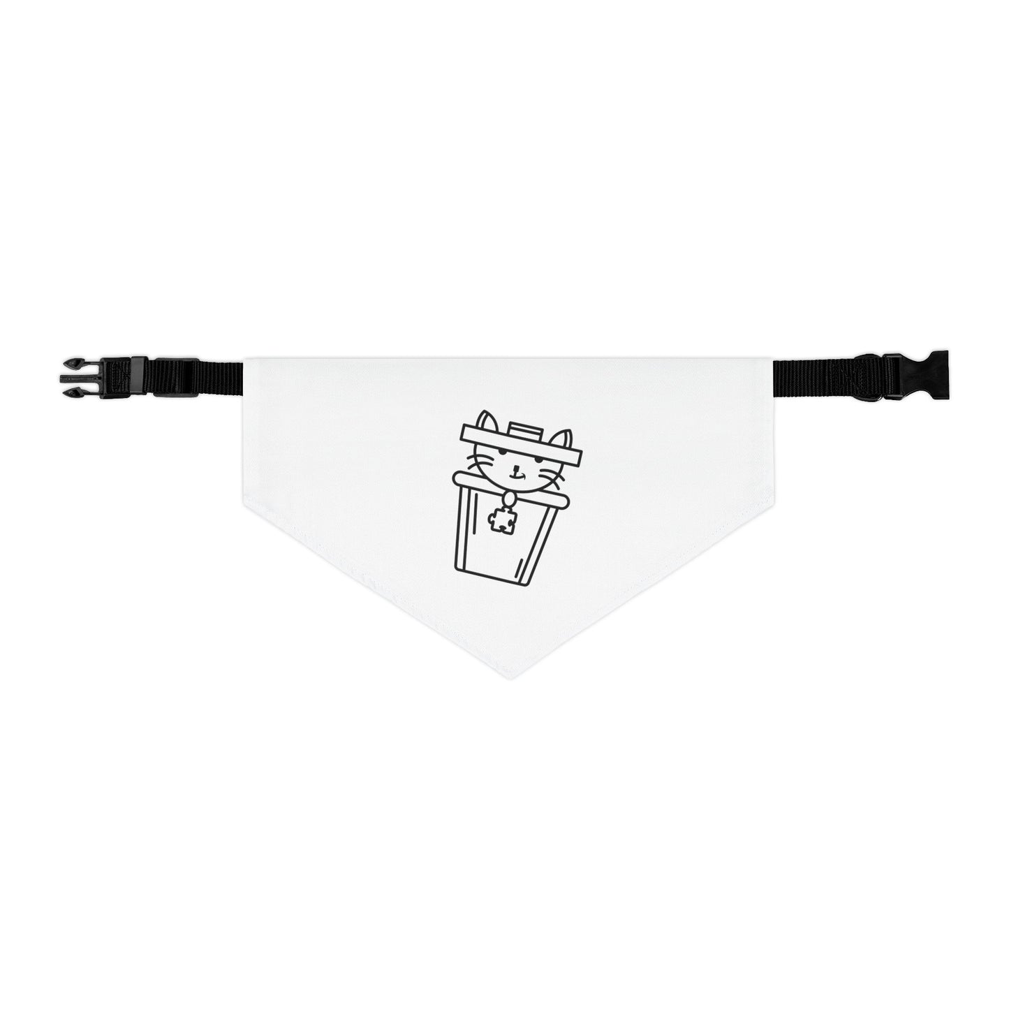 Pet Bandana Collar – Trash Cat Tee's Iconic Logo Design