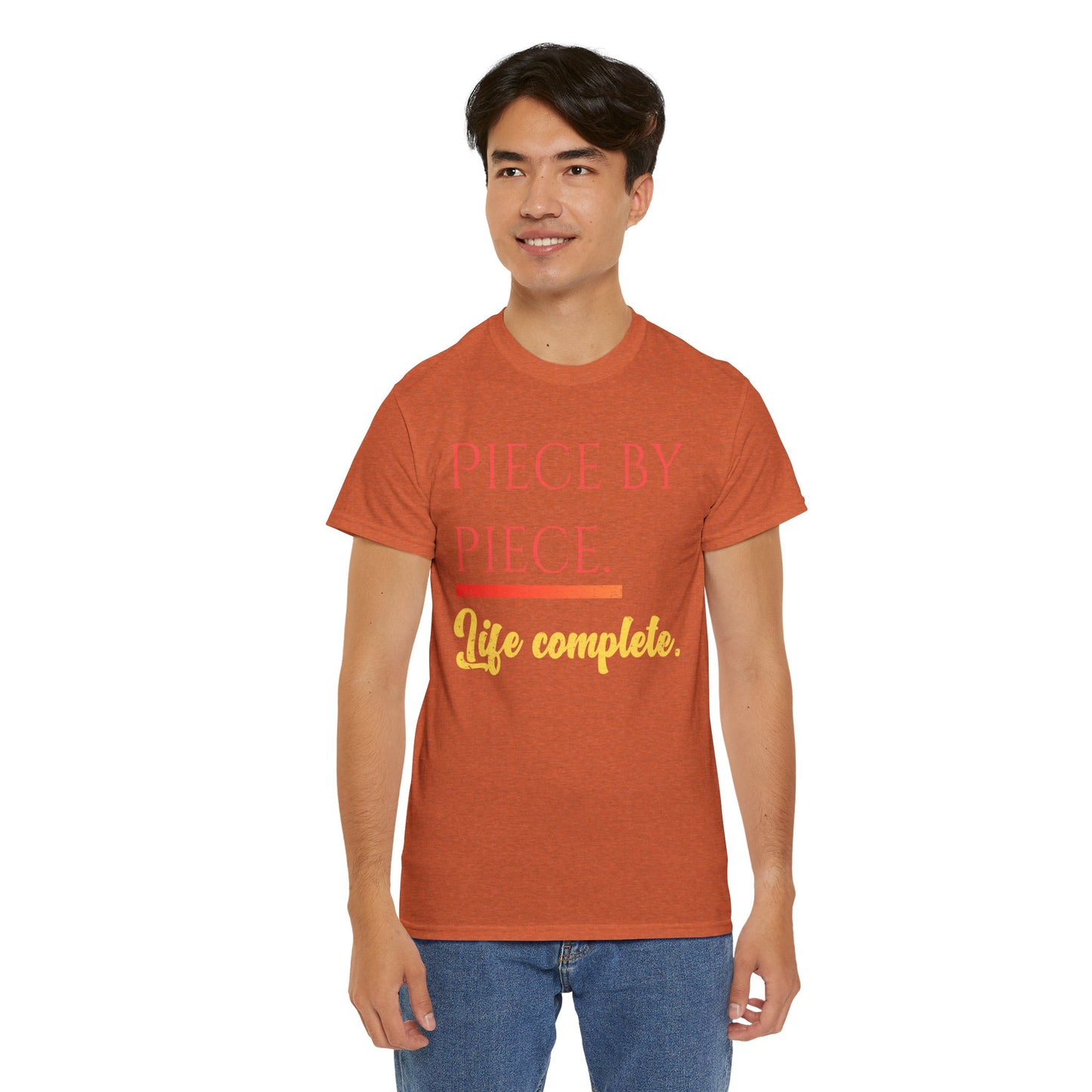 Piece by Piece Distressed T-Shirt – Life Complete Graphic Tee by Trash Cat Tee's