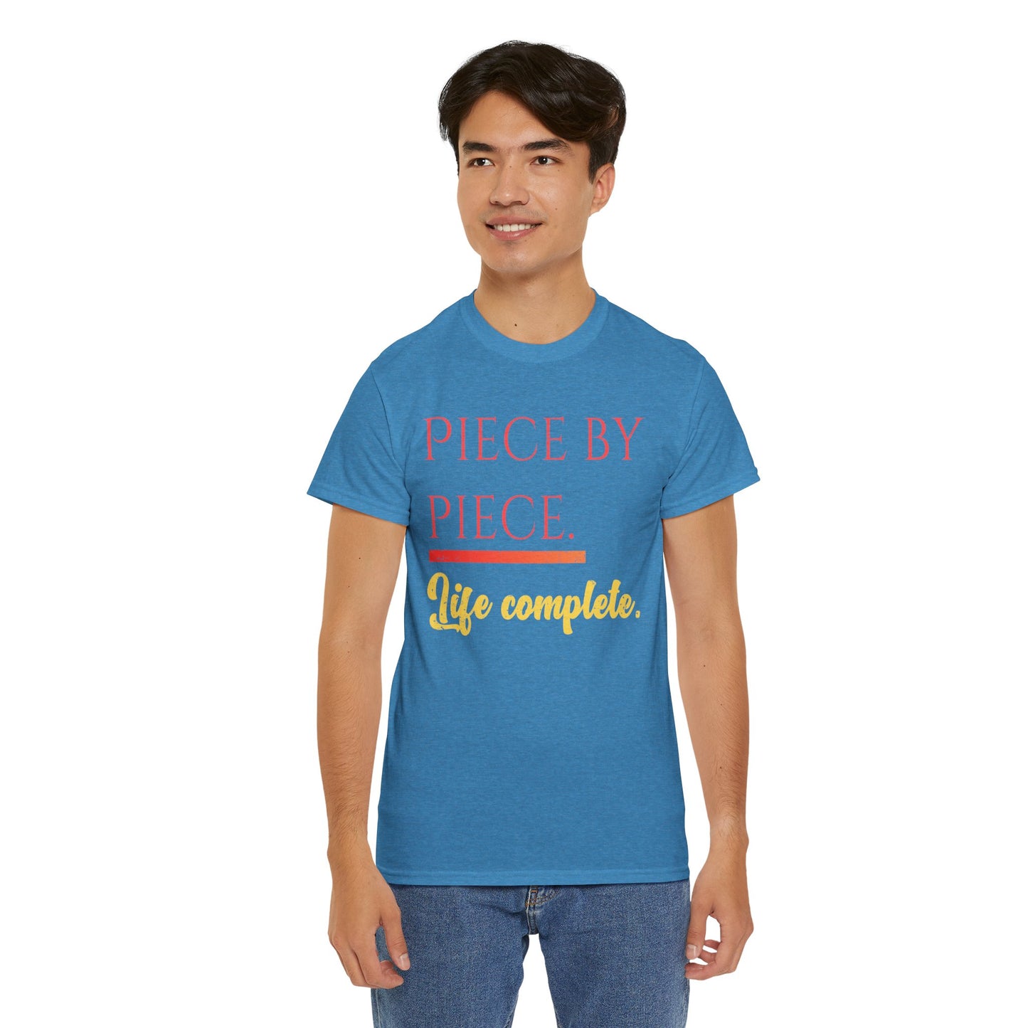 Piece by Piece Distressed T-Shirt – Life Complete Graphic Tee by Trash Cat Tee's