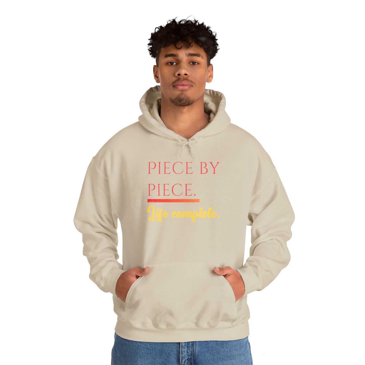 Piece by Piece Pullover Hoodie – Life Complete Distressed Sweatshirt