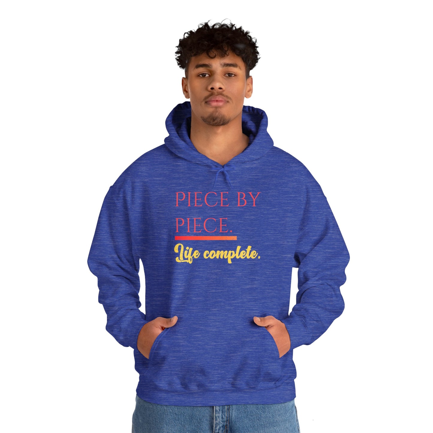 Piece by Piece Pullover Hoodie – Life Complete Distressed Sweatshirt