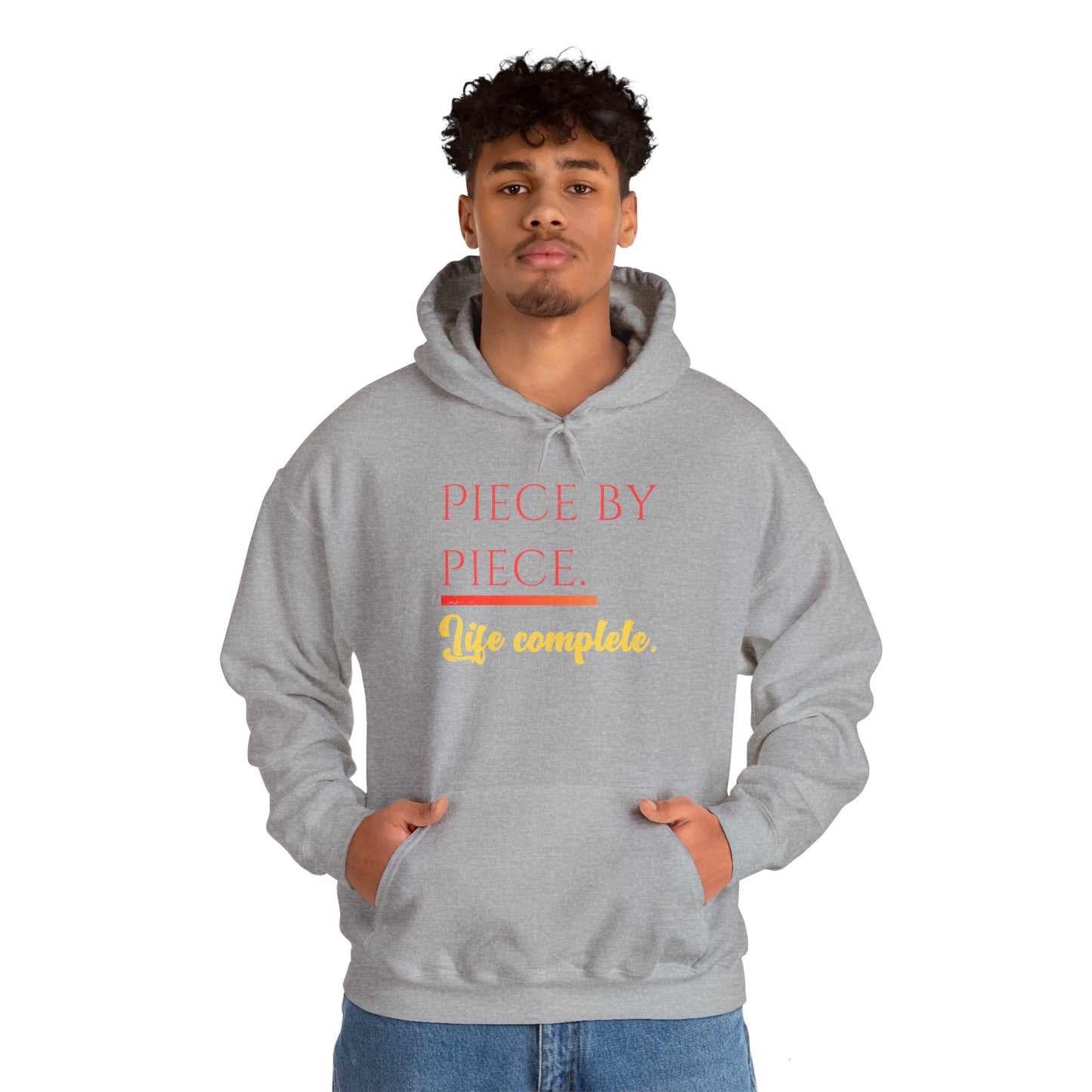 Piece by Piece Pullover Hoodie – Life Complete Distressed Sweatshirt