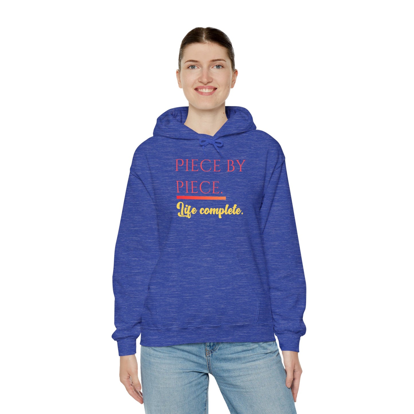 Piece by Piece Pullover Hoodie – Life Complete Distressed Sweatshirt