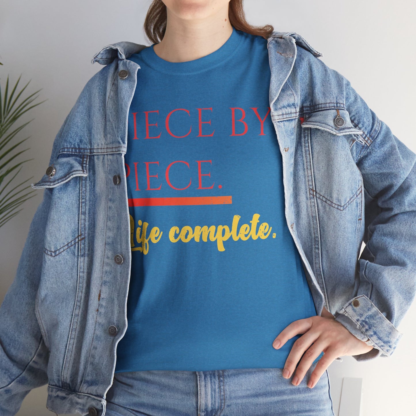 Piece by Piece Distressed T-Shirt – Life Complete Graphic Tee by Trash Cat Tee's