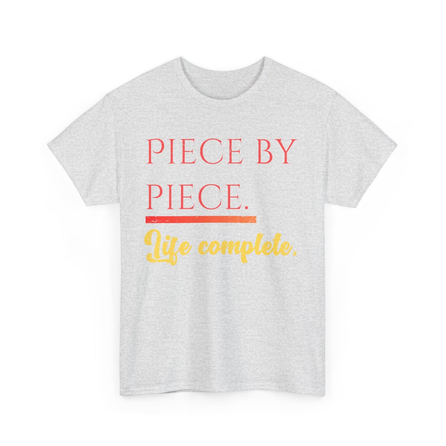 Piece by Piece Distressed T-Shirt – Life Complete Graphic Tee by Trash Cat Tee's