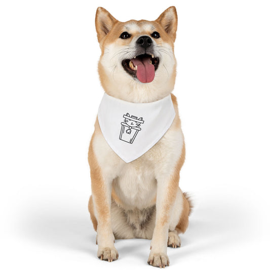 Pet Bandana Collar – Trash Cat Tee's Iconic Logo Design