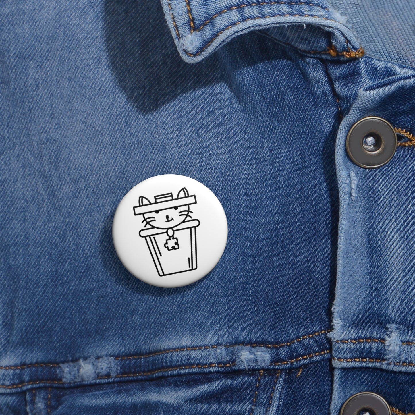 Custom Pin Buttons – Trash Cat Tee's Iconic Brand Logo