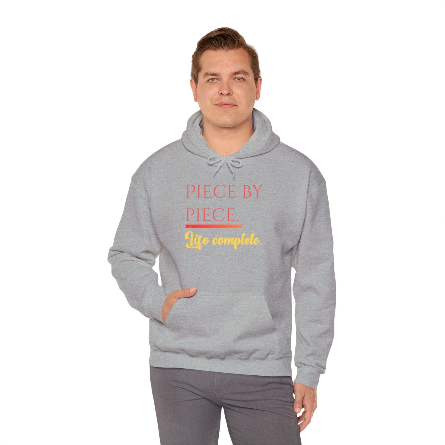 Piece by Piece Pullover Hoodie – Life Complete Distressed Sweatshirt