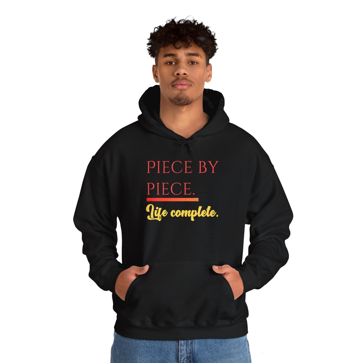 Piece by Piece Pullover Hoodie – Life Complete Distressed Sweatshirt