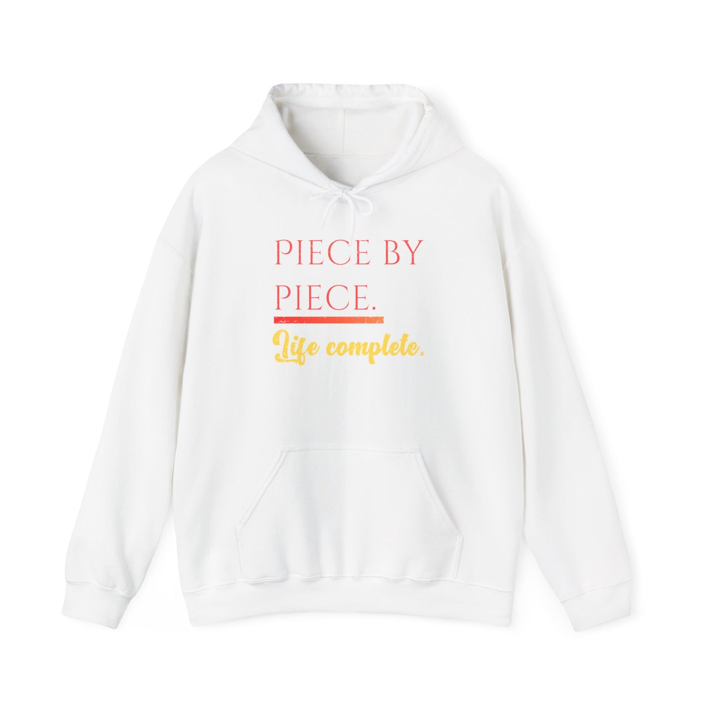 Piece by Piece Pullover Hoodie – Life Complete Distressed Sweatshirt