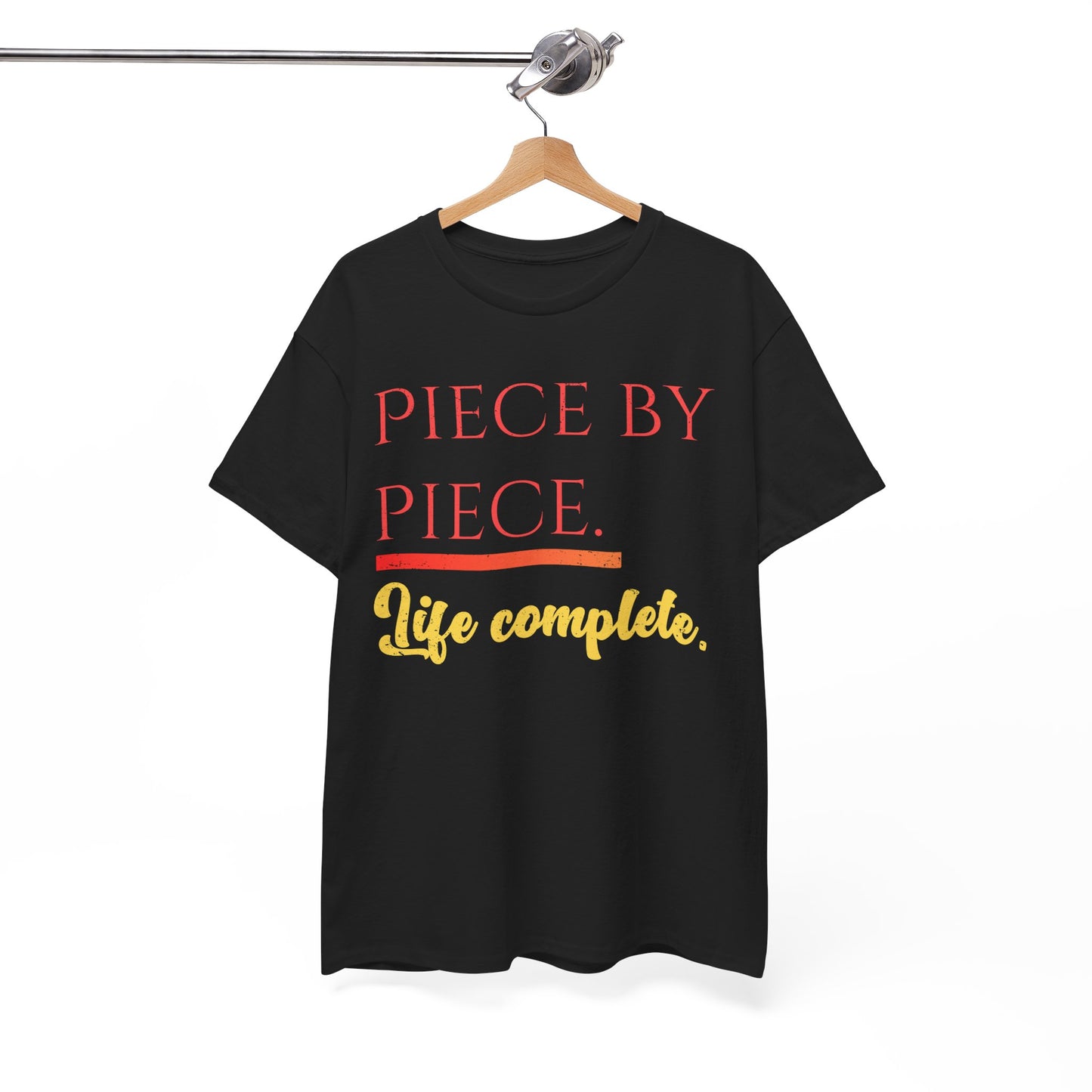 Piece by Piece Distressed T-Shirt – Life Complete Graphic Tee by Trash Cat Tee's