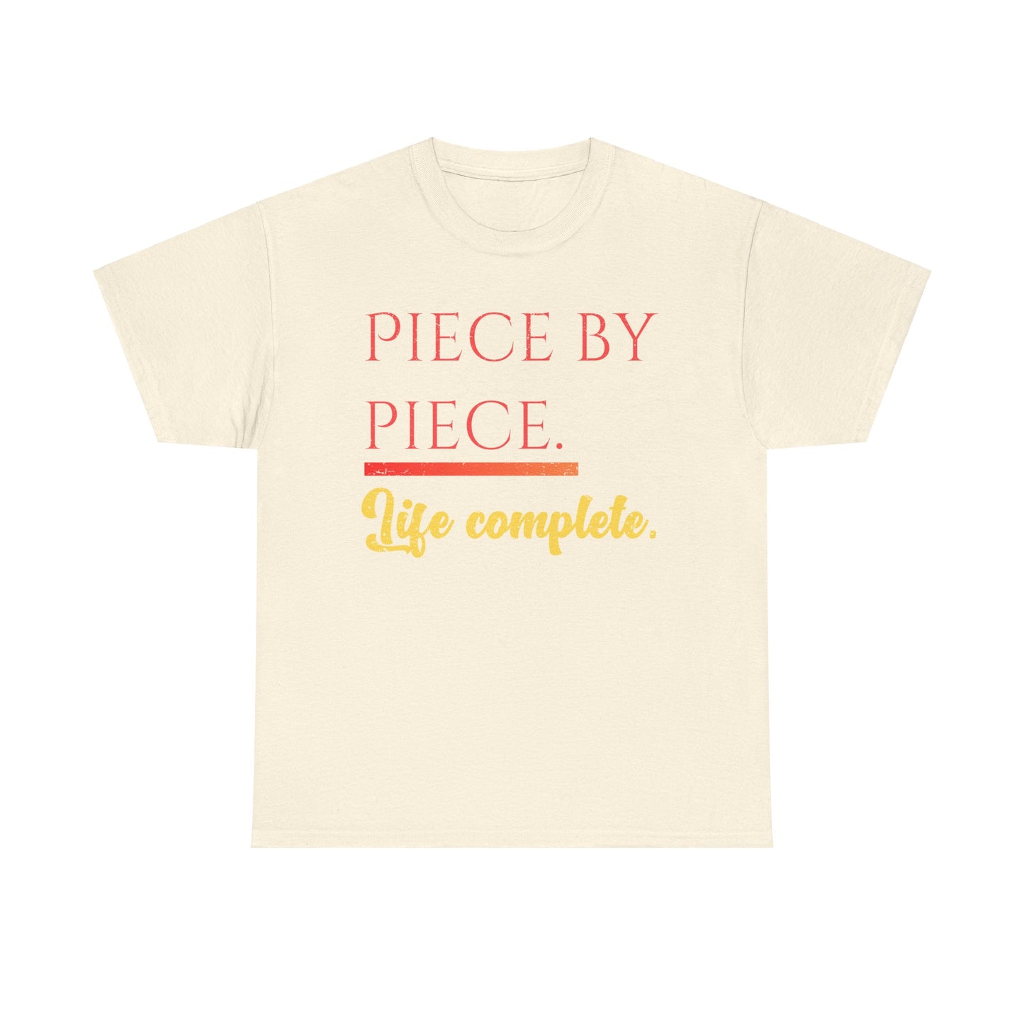 Piece by Piece Distressed T-Shirt – Life Complete Graphic Tee by Trash Cat Tee's