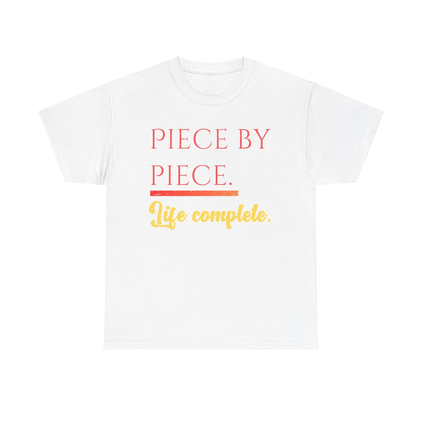 Piece by Piece Distressed T-Shirt – Life Complete Graphic Tee by Trash Cat Tee's