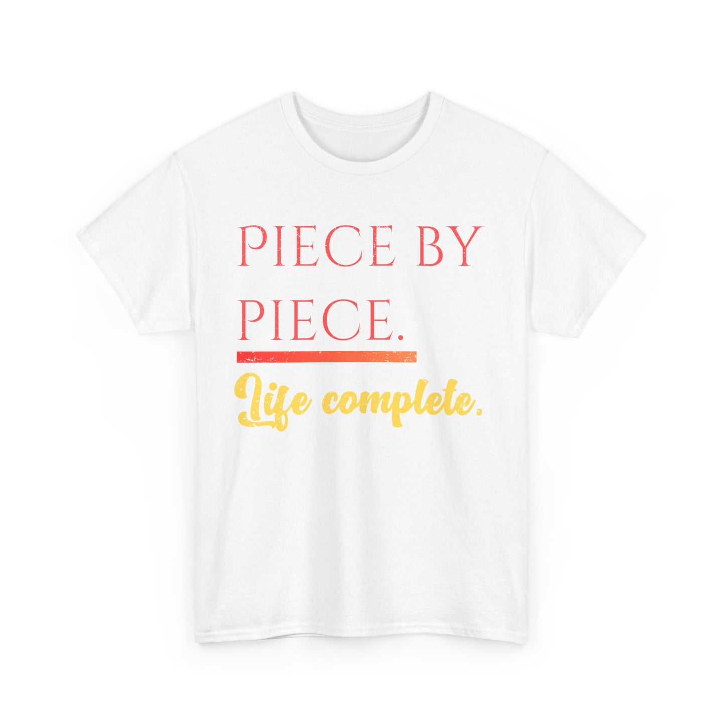 Piece by Piece Distressed T-Shirt – Life Complete Graphic Tee by Trash Cat Tee's