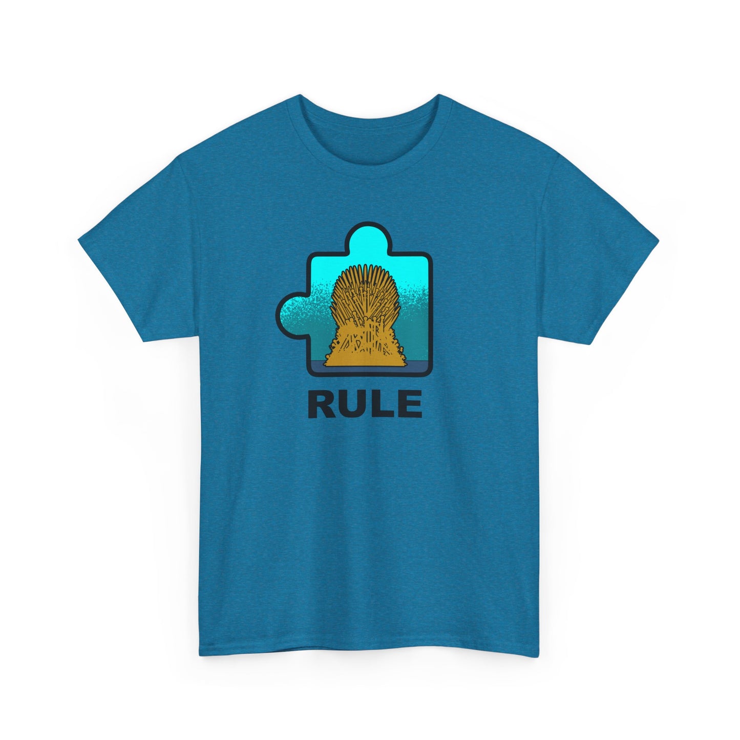 Throne Puzzle Piece T-Shirt – ‘Rule’ Graphic Tee – Unisex Heavy Cotton Shirt