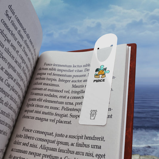 Peace Bookmark – Puzzle Piece Beach Design – Sunny Day Inspiration for Readers