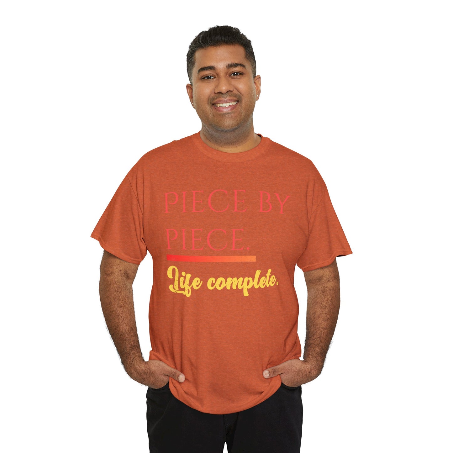 Piece by Piece Distressed T-Shirt – Life Complete Graphic Tee by Trash Cat Tee's